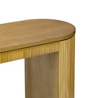 Console incurvée avec un motif à rayures verticales unique, adaptée au salon, au bureau et à l'entrée.