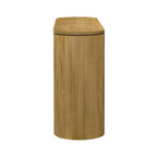 Console incurvée avec un motif à rayures verticales unique, adaptée au salon, au bureau et à l'entrée.
