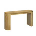 Console incurvée avec un motif à rayures verticales unique, adaptée au salon, au bureau et à l'entrée.