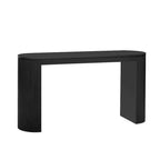 Console incurvée avec un motif à rayures verticales unique, adaptée au salon, au bureau et à l'entrée.