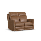 Causeuse inclinable électrique Cedar / Cinder avec appuie-têtes et soutien lombaire, 2 places