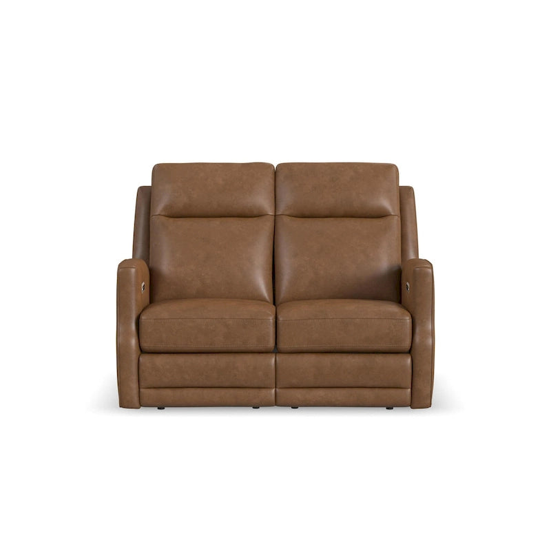 Causeuse inclinable électrique Cedar / Cinder avec appuie-têtes et soutien lombaire, 2 places