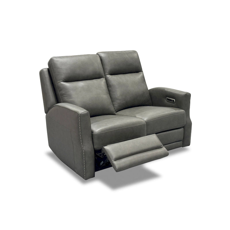 Causeuse inclinable électrique Cedar / Cinder avec appuie-têtes et soutien lombaire, 2 places