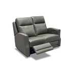 Causeuse inclinable électrique Cedar / Cinder avec appuie-têtes et soutien lombaire, 2 places