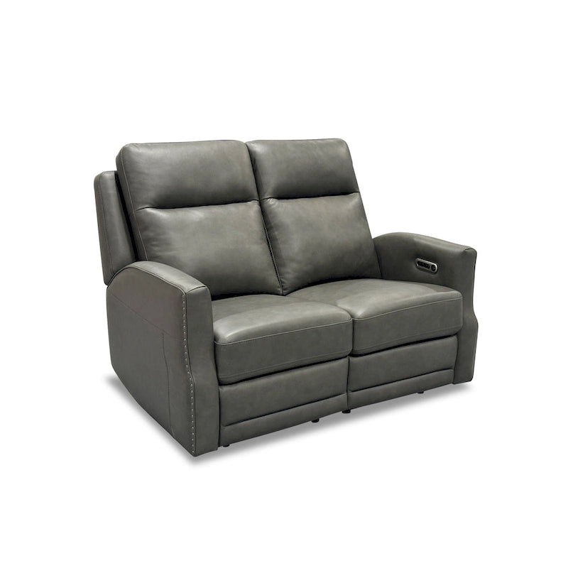 Causeuse inclinable électrique Cedar / Cinder avec appuie-têtes et soutien lombaire, 2 places