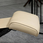 Fauteuil inclinable pivotant en cuir PU blanc cassé – 1 place