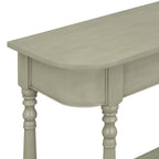 Console étroite vintage avec tiroir et étagère, 1 personne (gris/blanc/beige/bleu marine)