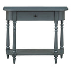 Console étroite vintage avec tiroir et étagère, 1 personne (gris/blanc/beige/bleu marine)