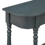 Console étroite vintage avec tiroir et étagère, 1 personne (gris/blanc/beige/bleu marine)