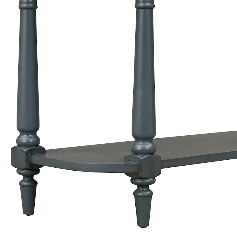Console étroite vintage avec tiroir et étagère, 1 personne (gris/blanc/beige/bleu marine)