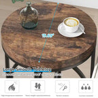 Table d'appoint ronde, blanc/doré ou marron/noir, cadre en métal, 1 ou 2 pièces