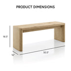 Banc de salle à manger en chêne, 2 places, 129,5 cm