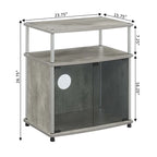 Meuble TV 26" avec armoire en verre, simple, noir/blanc/cerise/gris/bouleau
