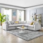 Canapé d'angle moderne en velours multicolore 5 places, 5 personnes