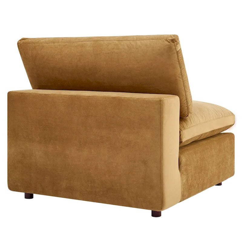 Canapé d'angle moderne en velours multicolore 5 places, 5 personnes