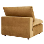 Canapé d'angle moderne en velours multicolore 5 places, 5 personnes