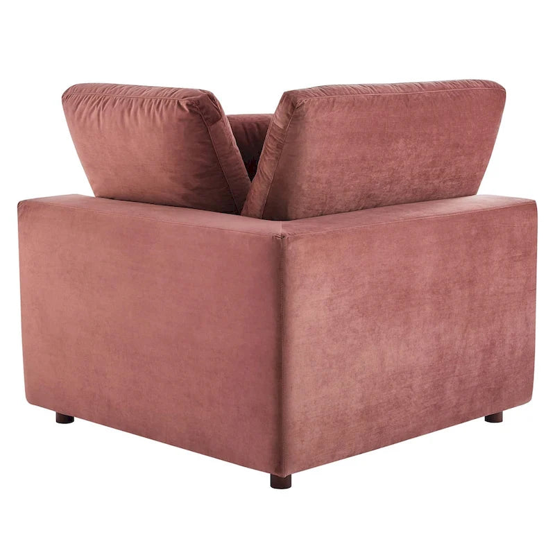 Canapé d'angle moderne en velours multicolore 5 places, 5 personnes