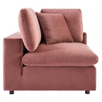Canapé d'angle moderne en velours multicolore 5 places, 5 personnes