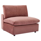 Canapé d'angle moderne en velours multicolore 5 places, 5 personnes