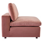 Canapé d'angle moderne en velours multicolore 5 places, 5 personnes