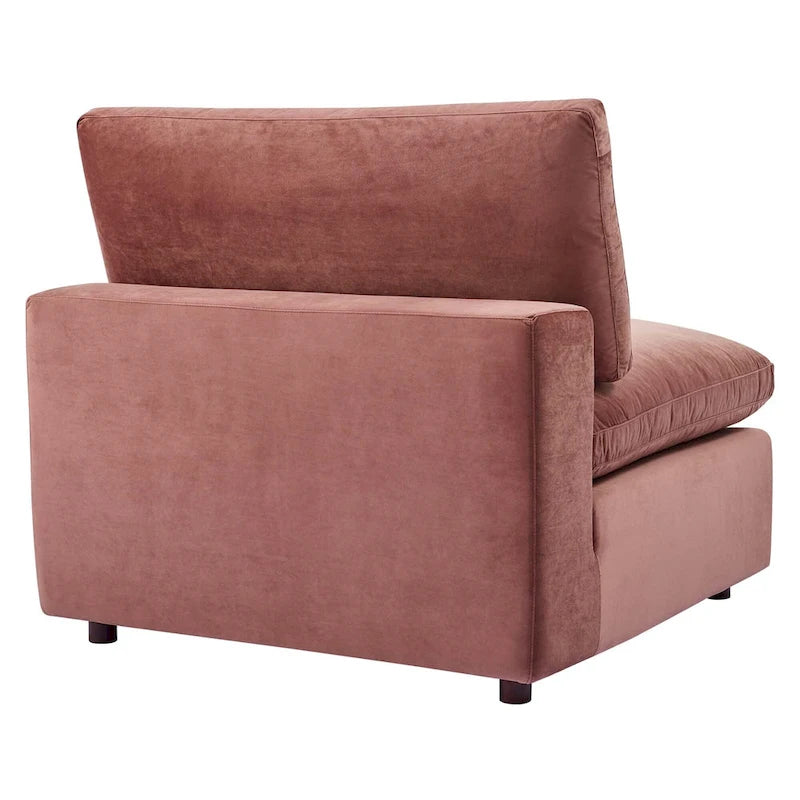 Canapé d'angle moderne en velours multicolore 5 places, 5 personnes