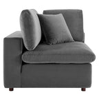 Canapé d'angle moderne en velours multicolore 5 places, 5 personnes