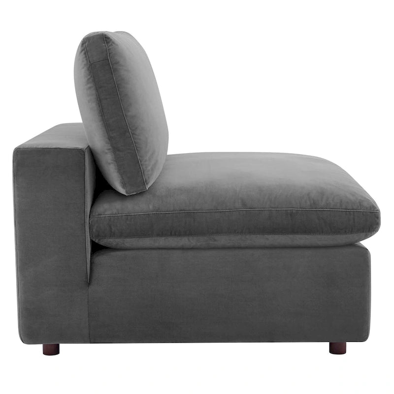 Canapé d'angle moderne en velours multicolore 5 places, 5 personnes