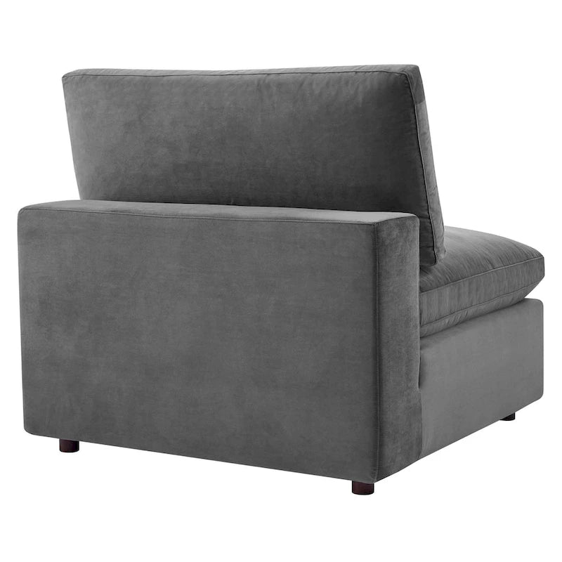Canapé d'angle moderne en velours multicolore 5 places, 5 personnes