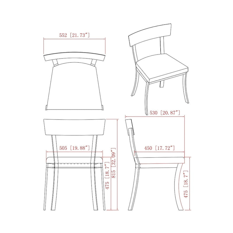 Chaise de salle à manger en similicuir, dossier incurvé, blanc/gris, lot de 2