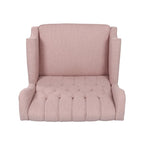 Fauteuil inclinable à dossier capitonné | Coussin en tissu et pieds marron foncé | 1 place