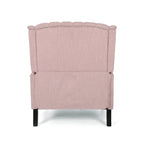 Fauteuil inclinable à dossier capitonné | Coussin en tissu et pieds marron foncé | 1 place