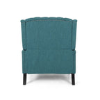 Fauteuil inclinable à dossier capitonné | Coussin en tissu et pieds marron foncé | 1 place
