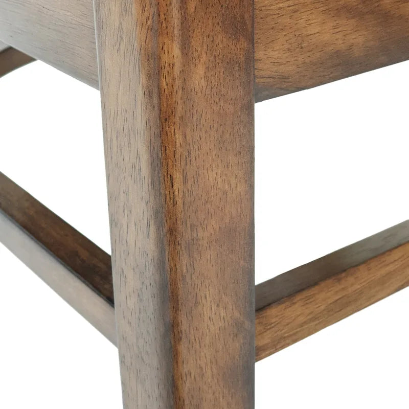 Chaise de salle à manger rustique Antique Brown / Matte Black à dossier échelle, lot de 6