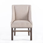 Fauteuil d'appoint contemporain en tissu marron et naturel, pièce unique