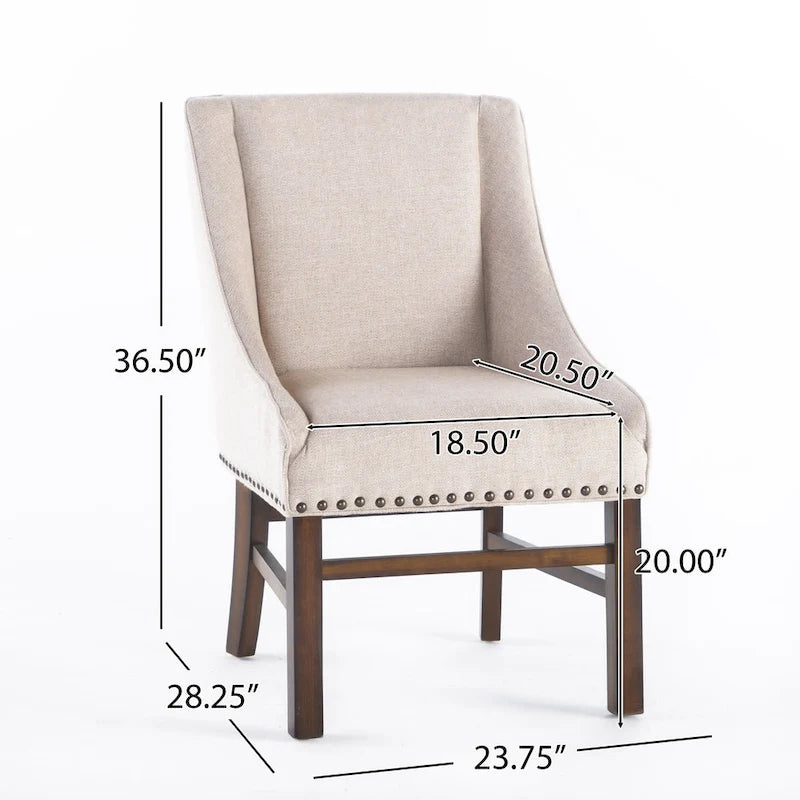 Fauteuil d'appoint contemporain en tissu marron et naturel, pièce unique