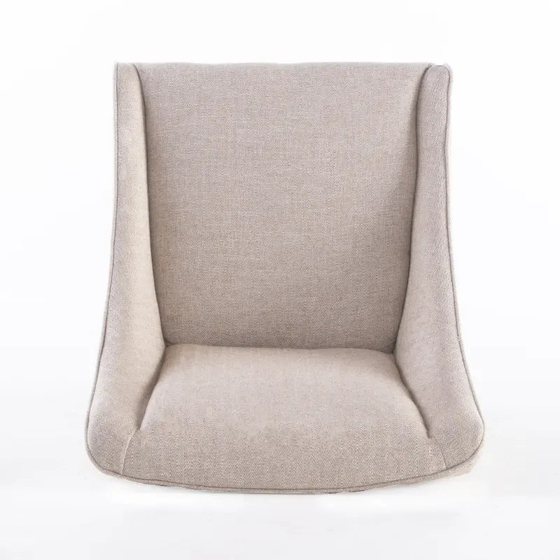 Fauteuil d'appoint contemporain en tissu marron et naturel, pièce unique