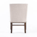 Fauteuil d'appoint contemporain en tissu marron et naturel, pièce unique