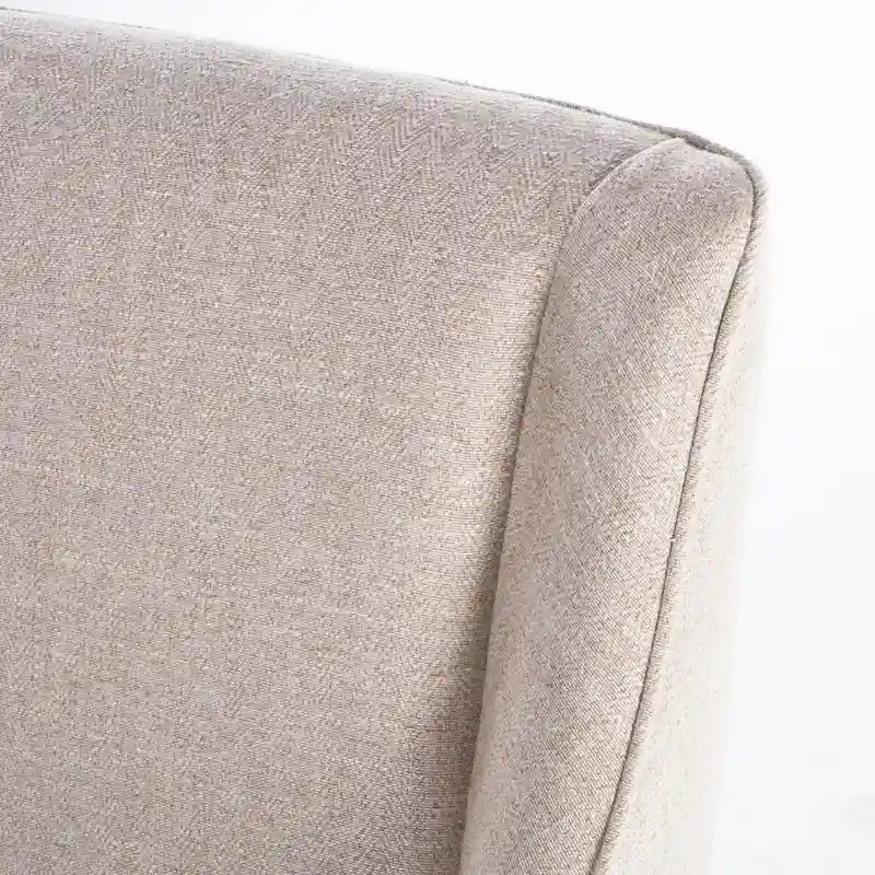 Fauteuil d'appoint contemporain en tissu marron et naturel, pièce unique