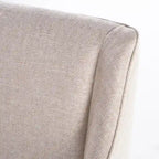 Fauteuil d'appoint contemporain en tissu marron et naturel, pièce unique