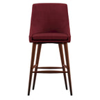 Tabouret de comptoir à dossier incurvé en lin gris foncé / gris / bleu / rouge, lot de 2