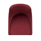 Tabouret de comptoir à dossier incurvé en lin gris foncé / gris / bleu / rouge, lot de 2