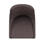 Tabouret de comptoir à dossier incurvé en lin gris foncé / gris / bleu / rouge, lot de 2