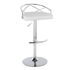 Tabouret de bar pivotant et réglable, velours/similicuir, doré/chromé, lot de 2