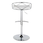 Tabouret de bar pivotant et réglable, velours/similicuir, doré/chromé, lot de 2