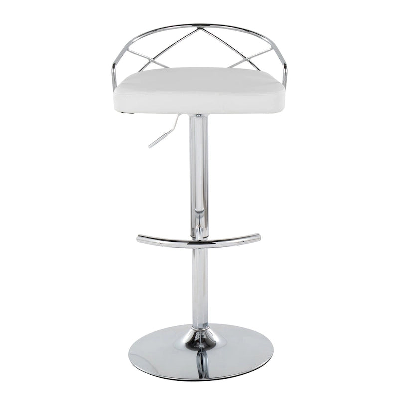 Tabouret de bar pivotant et réglable, velours/similicuir, doré/chromé, lot de 2