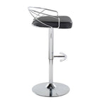 Tabouret de bar pivotant et réglable, velours/similicuir, doré/chromé, lot de 2