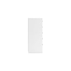 Commode en bois 5 tiroirs noir/blanc, simple