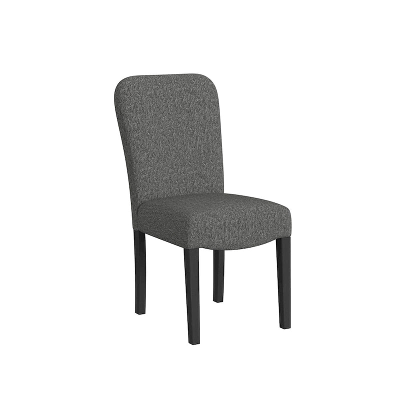 Chaise de salle à manger Parsons en tissu tressé noir, lot de 2