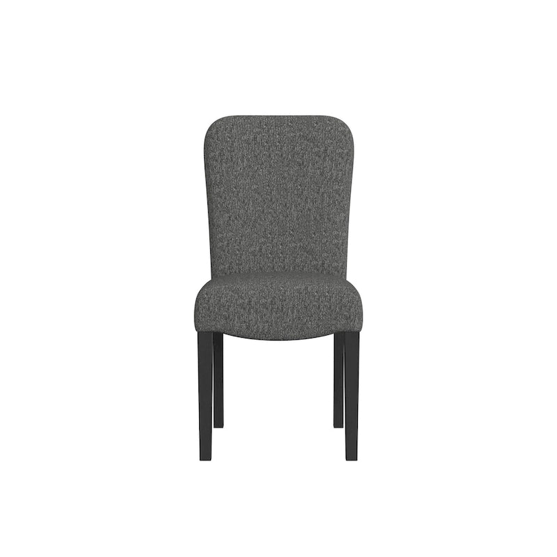 Chaise de salle à manger Parsons en tissu tressé noir, lot de 2