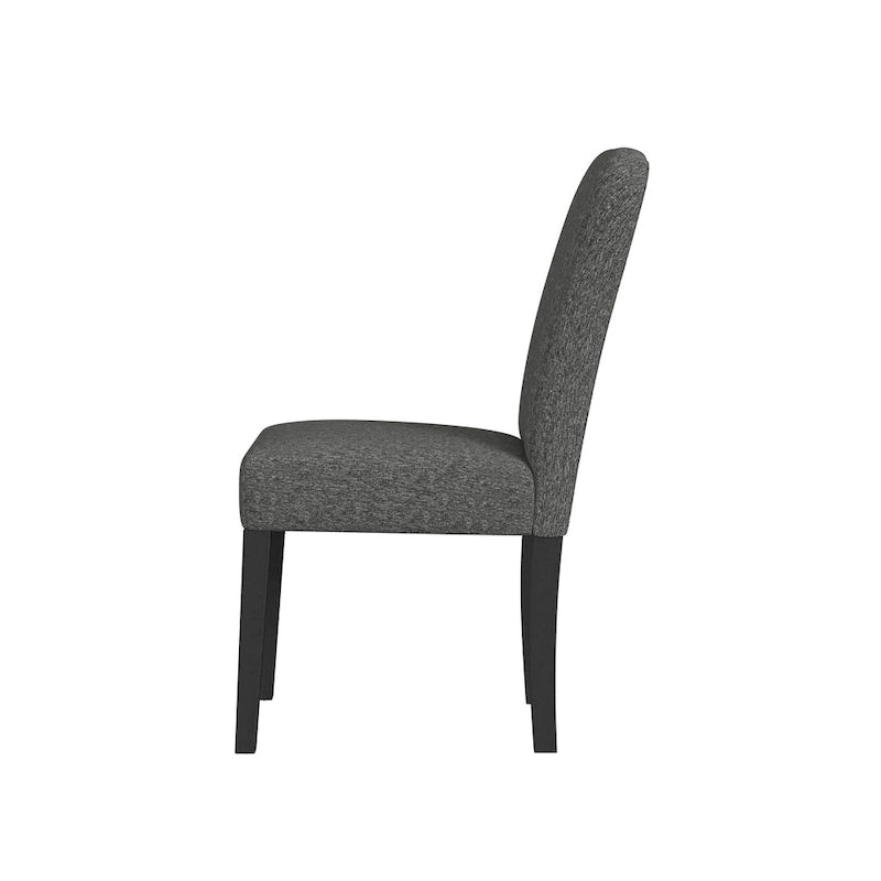 Chaise de salle à manger Parsons en tissu tressé noir, lot de 2